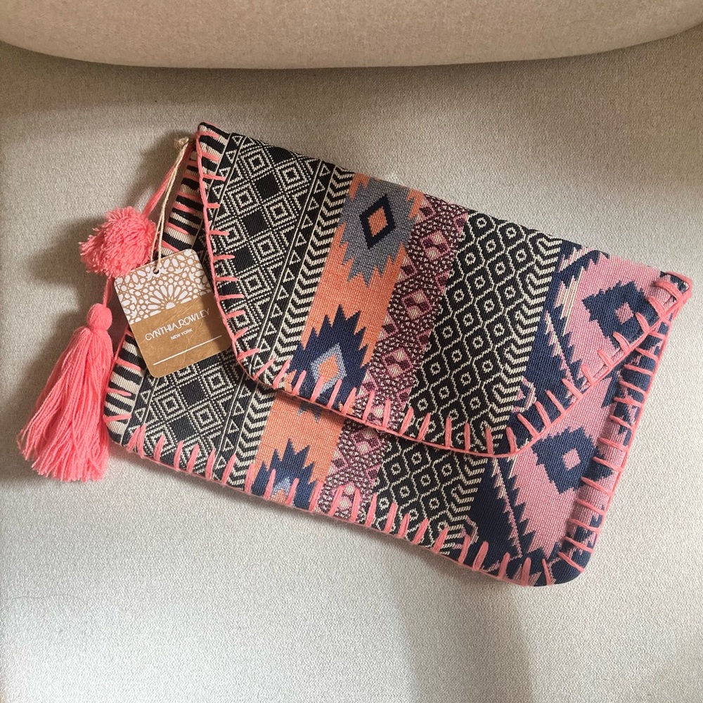 NWT Cynthia Rowley Multi Color Clutch